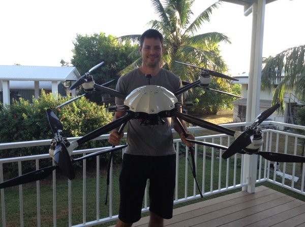 Large octocopter drone for science