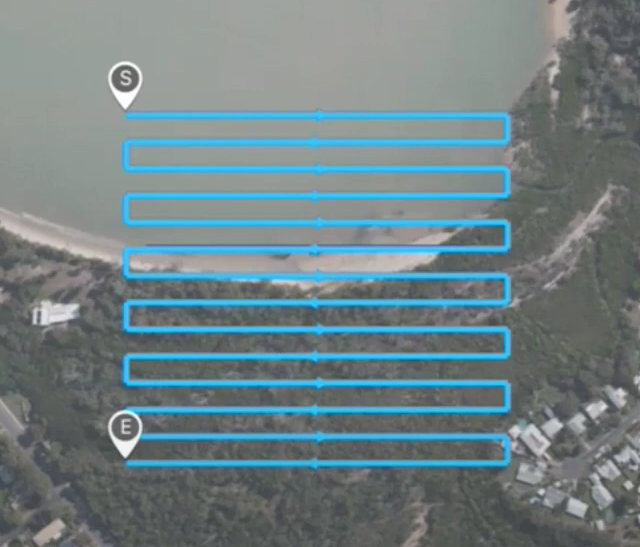 Example of drone mapping pattern