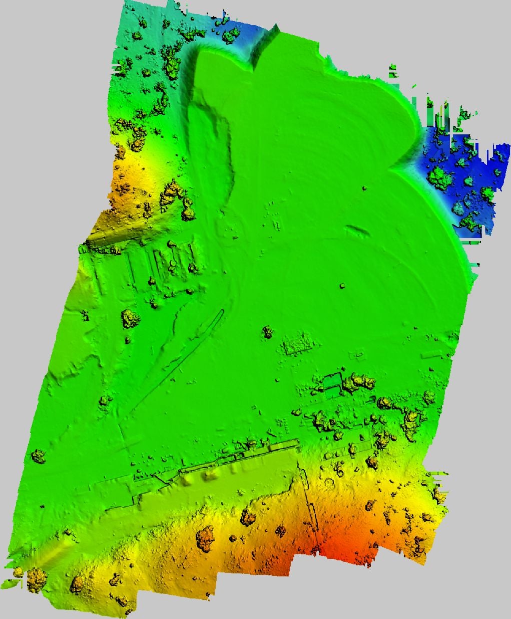 Digital surface model (DSM) created from drone mapping imagery over Chillagoe