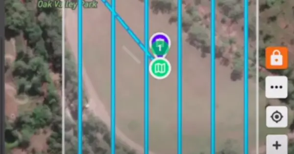 Map view of Oak Valley Park with markers