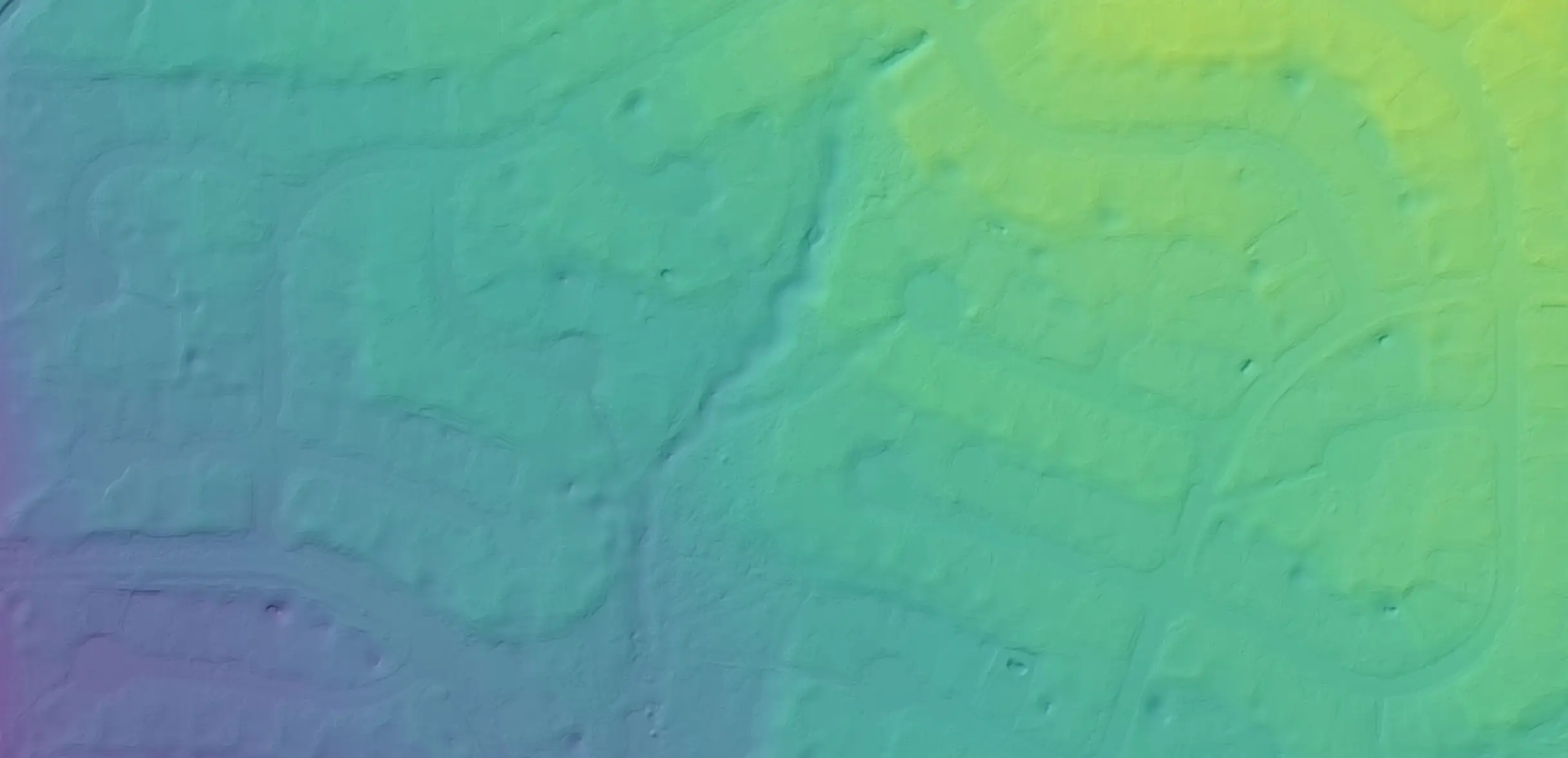 Colourful topographic map of suburban areas.