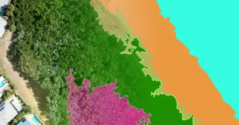 Aerial view of colorful landscape
