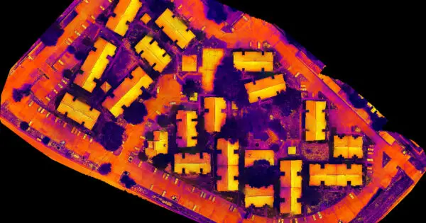Aerial view of a residential complex layout