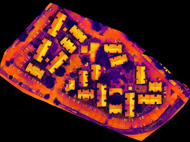 Aerial view of a residential complex layout