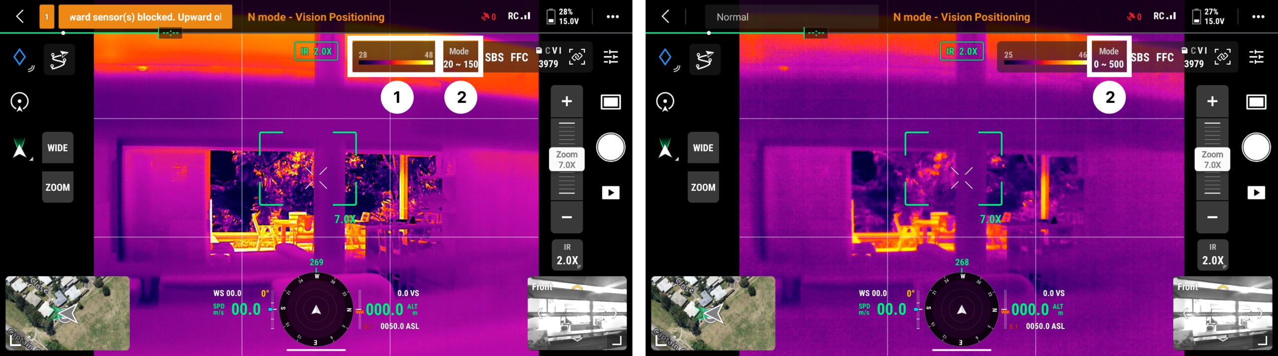 thermal drone mapping settings