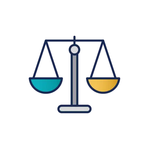 Balanced scales representing justice and equality.