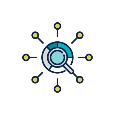 Illustration of data connection and analysis